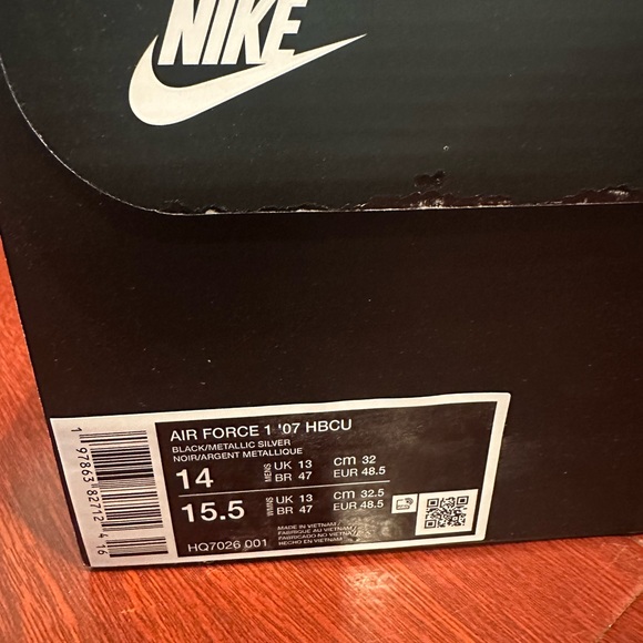 Size 14 Virginia Union Nike Air Force 1 - Picture 5 of 7